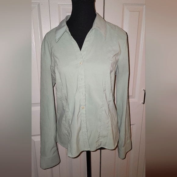 Mint green button up shirt - Picture 1 of 2